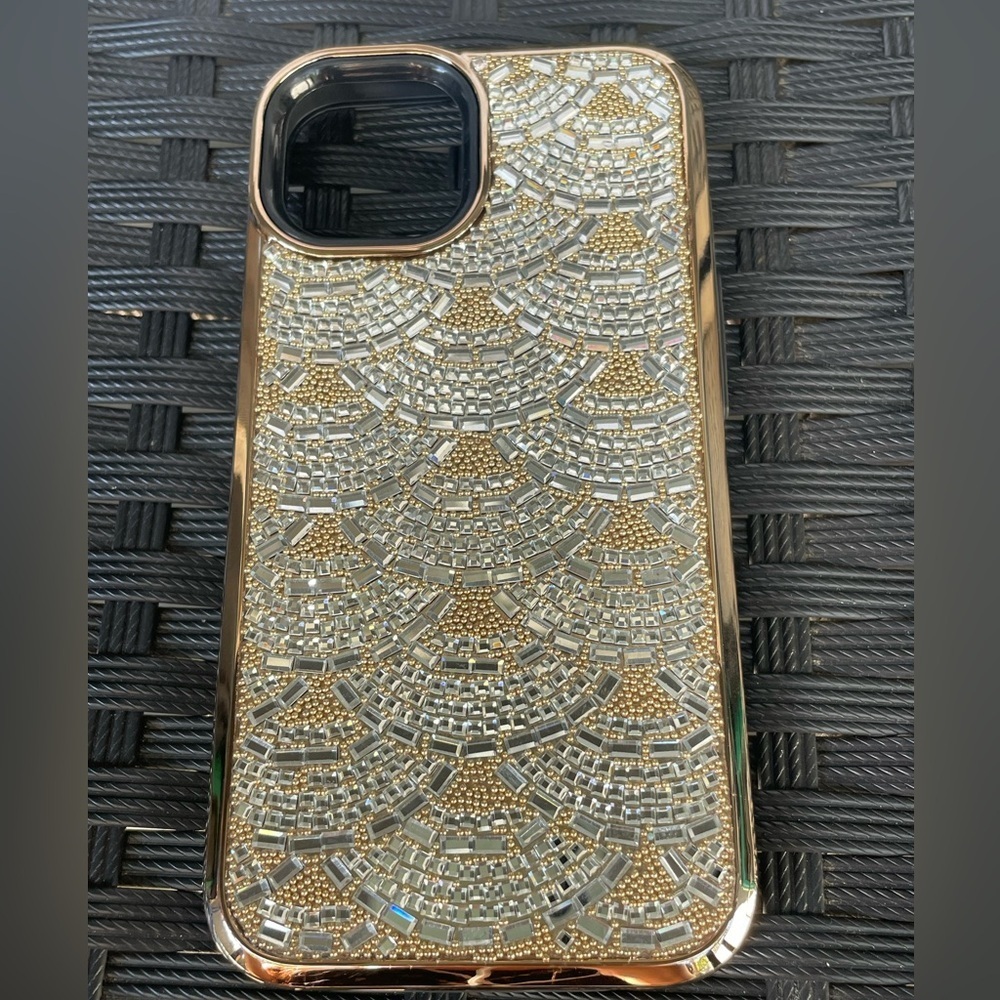 iPhone Case 14/13 ,Gold Glitz & Glam Phone Case for iPhone 14/13 - Picture 6 of 13